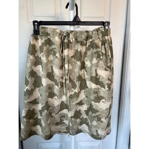 Cato Plus Sportswear Camo Print Drawstring Skirt Olive Green Size 22/24W NWT